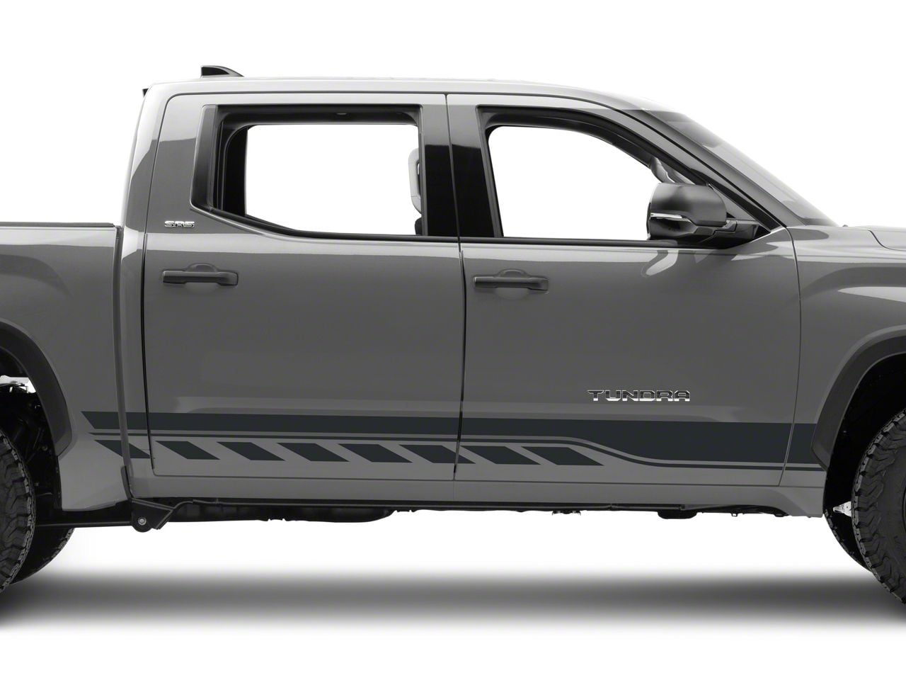 SEC10 Tundra Dash and Striped Rocker Stripes; Gloss Black T601745