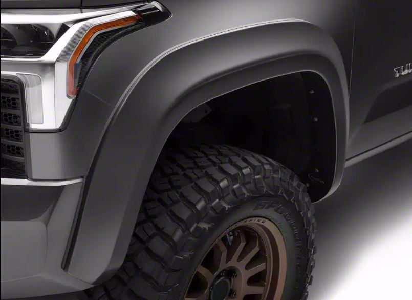 Bushwacker Tundra Extend-A-Fender Flares; Front and Rear; Matte 