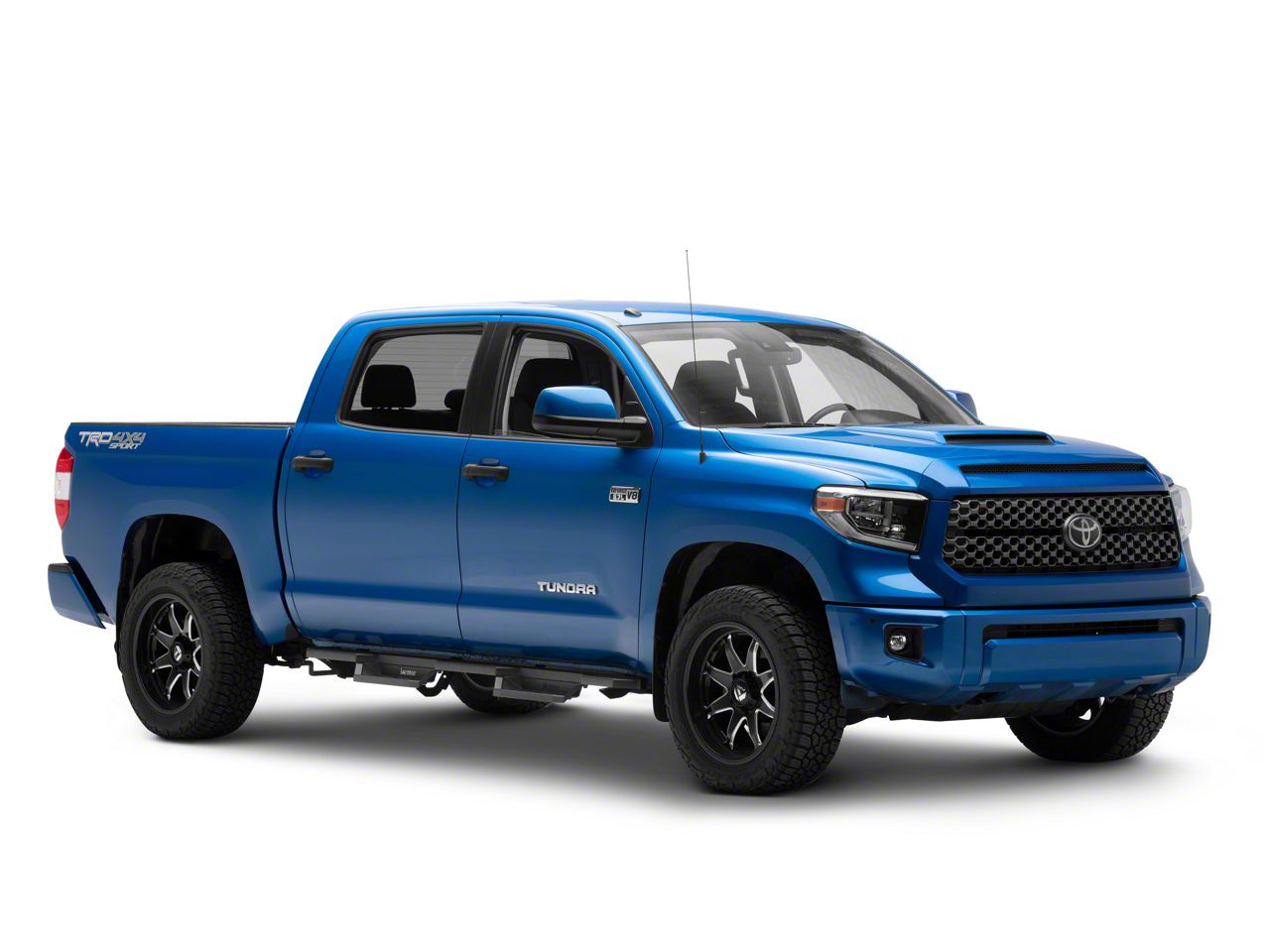 Tundra Square Tube Drop Style Nerf Side Step Bars; Matte Black (07