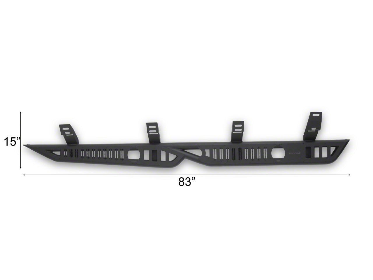 DV8 Offroad Tundra OE Plus Series Side Step Bars; Textured Black