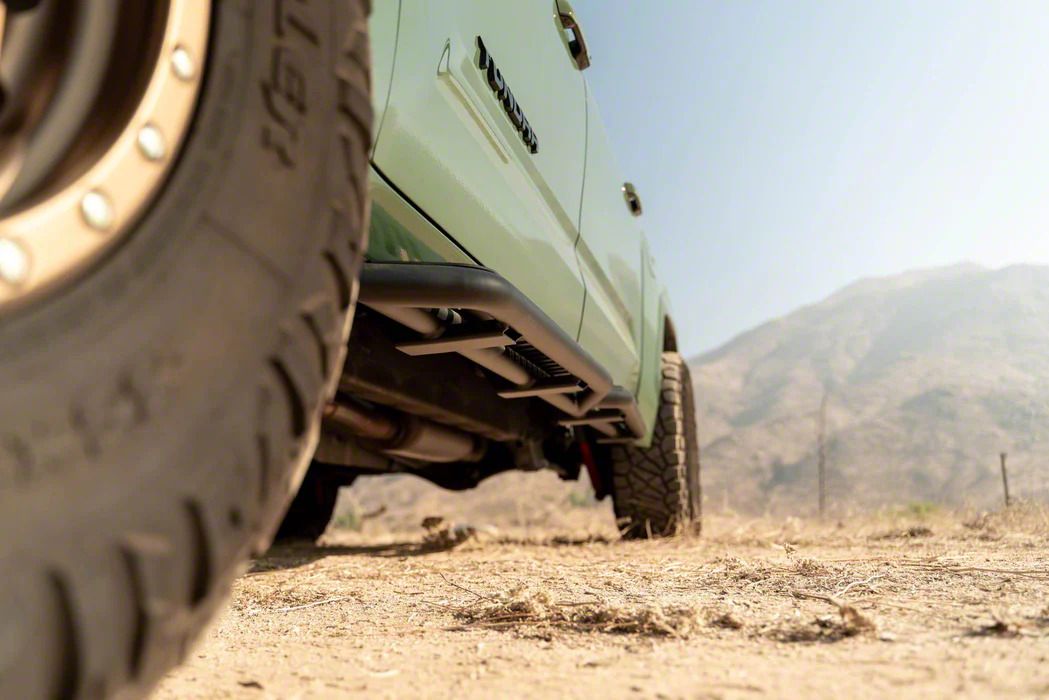 DV8 Offroad Tundra OE Plus Series Side Step Bars; Textured Black