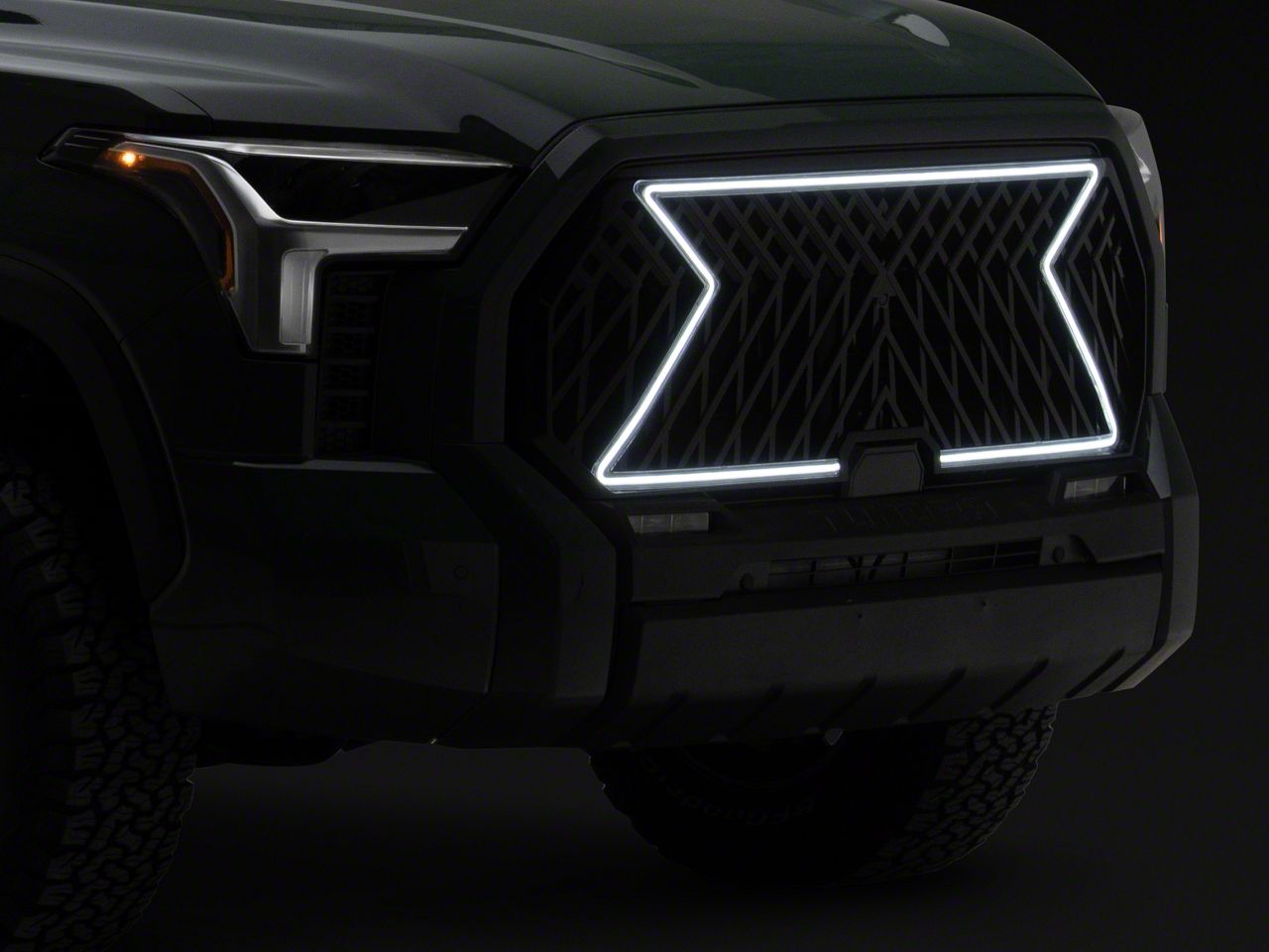 Front Grille fits for Tundra 2003-2006 W/O Light W/Letters Matte Black