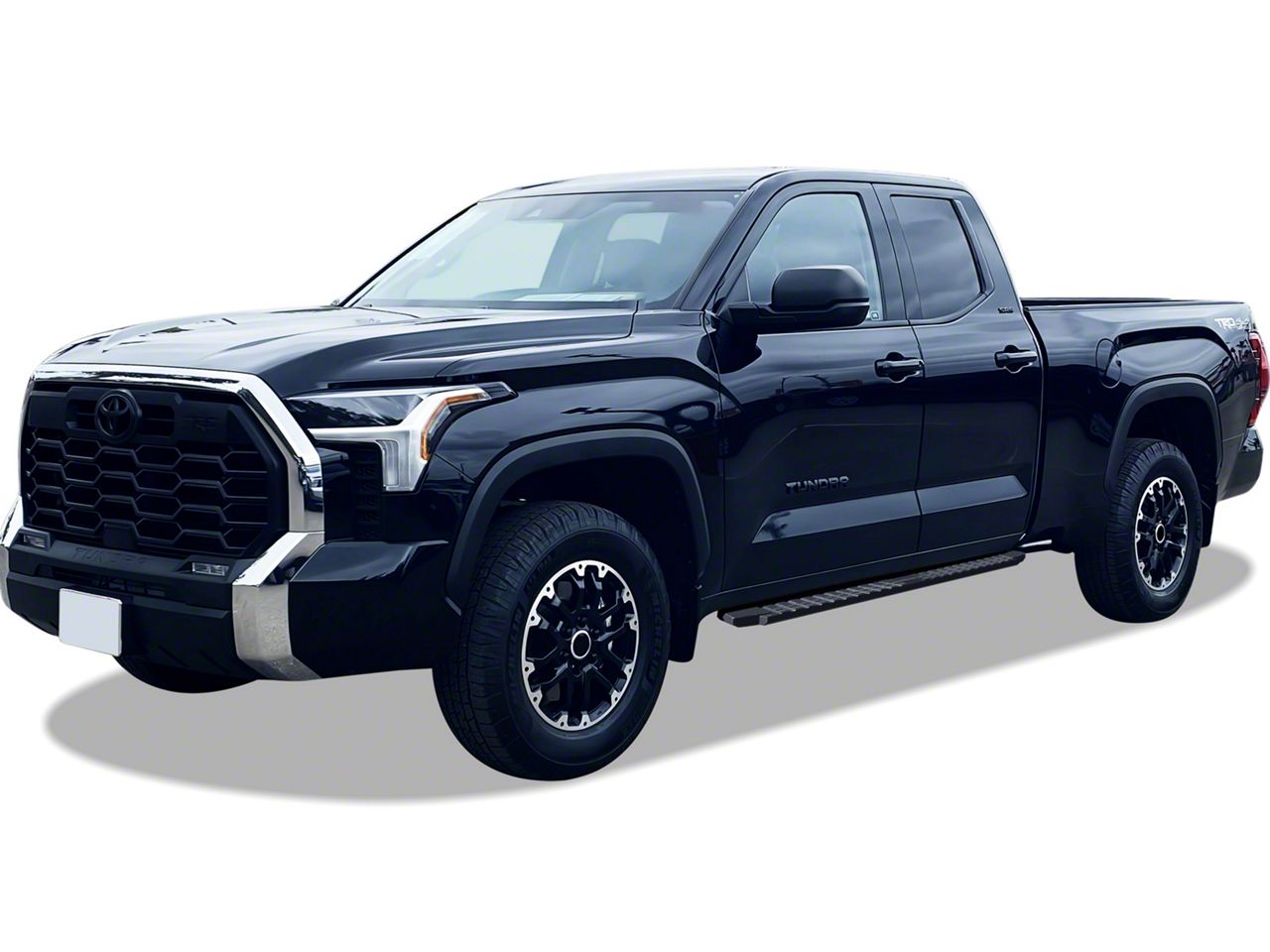 Tundra T-Style Running Boards; Black (22-26 Tundra Double Cab