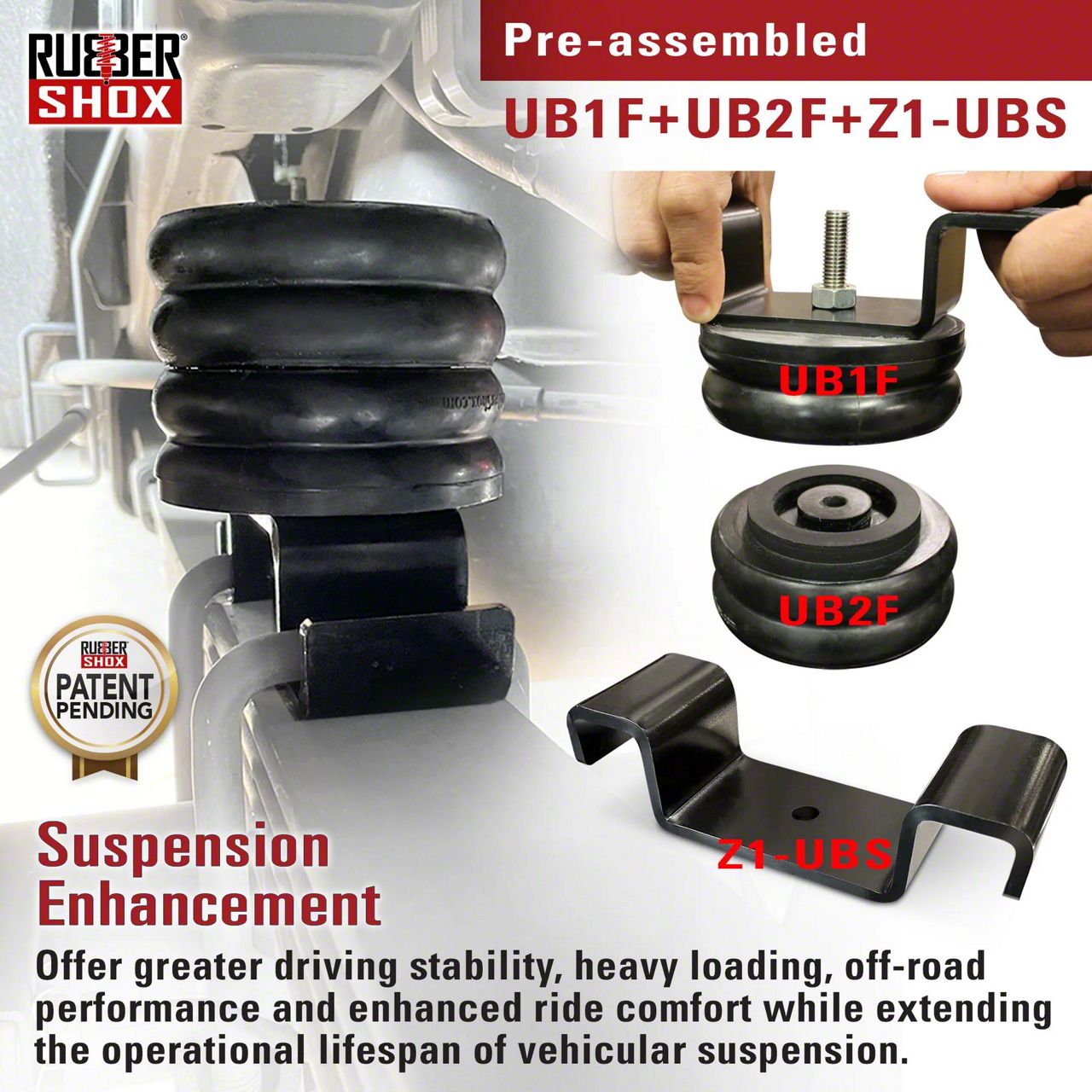 RubberShox Tundra Modular Universal Rubber Bump Stops; 45HA