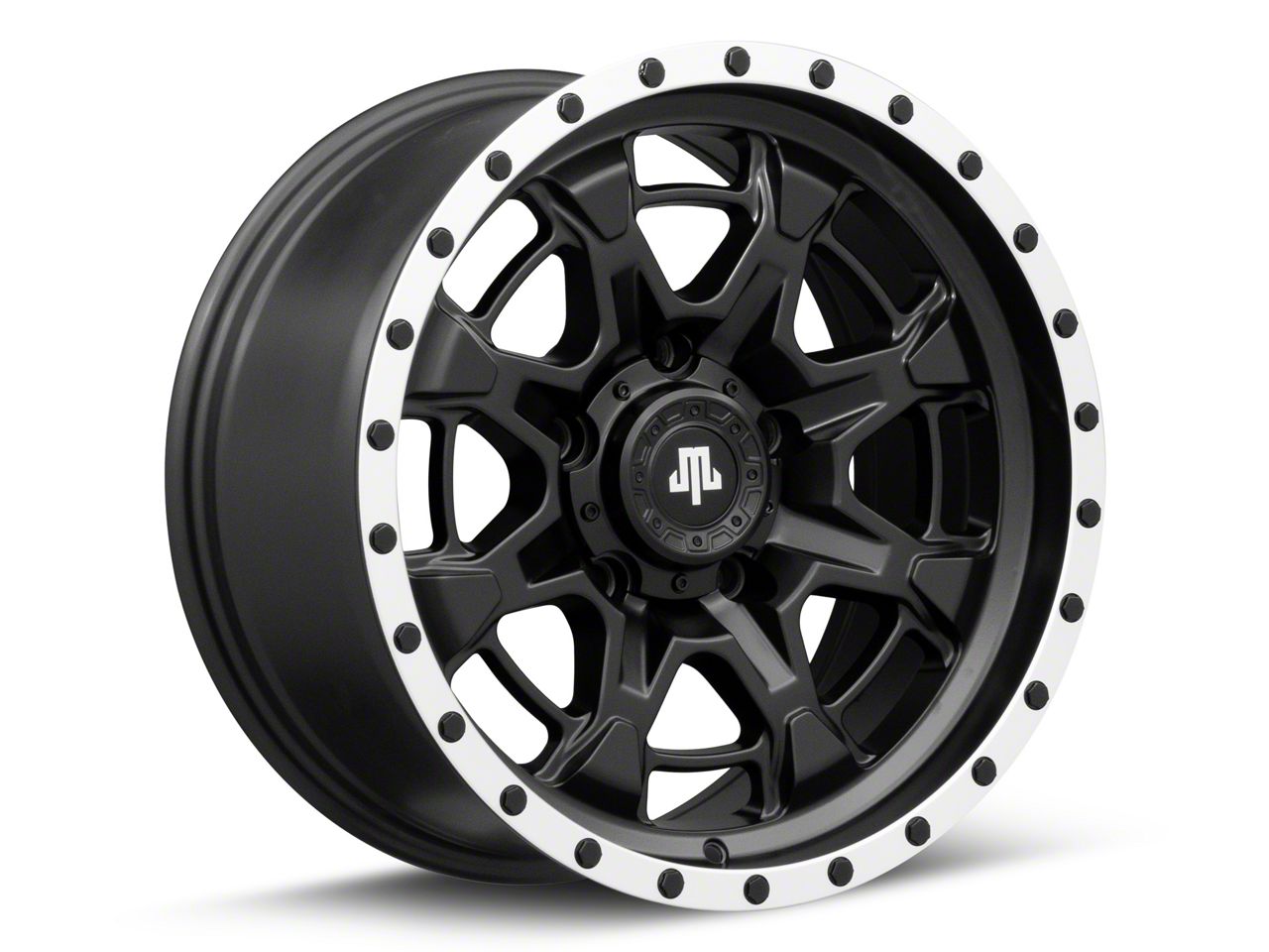 Mammoth Tundra Split 16 Beadlock Satin Black 5-Lug Wheel; 18x9