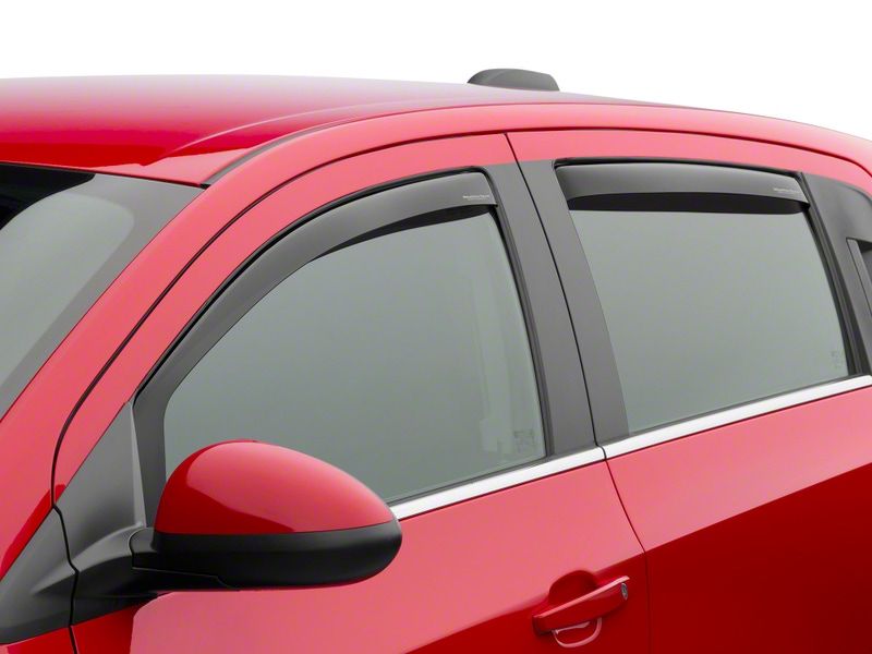Weathertech Tundra Side Window Deflectors; Front and Rear; Matte