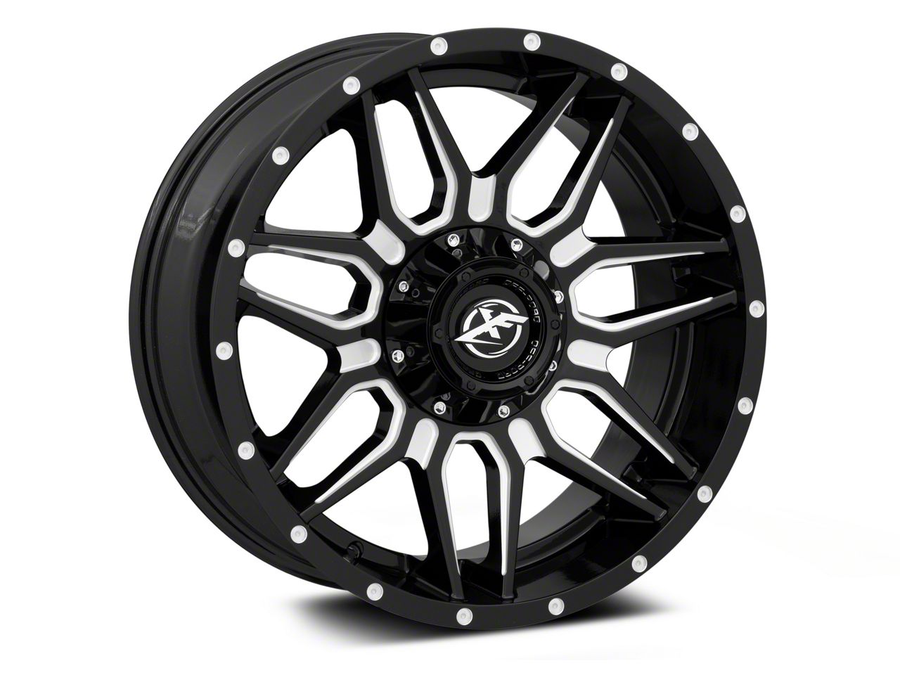 シモンズグランドセール Black Gloss XF-222 Tundra Offroad XF Milled Wheel 5-Lug その他