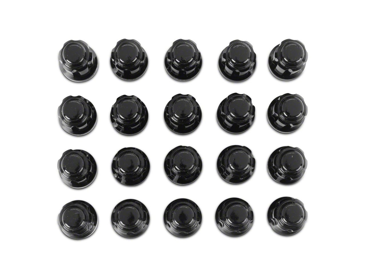 Circuit Performance 14x1.5 Black Closed End Bulge Acorn Lug Nuts Cone