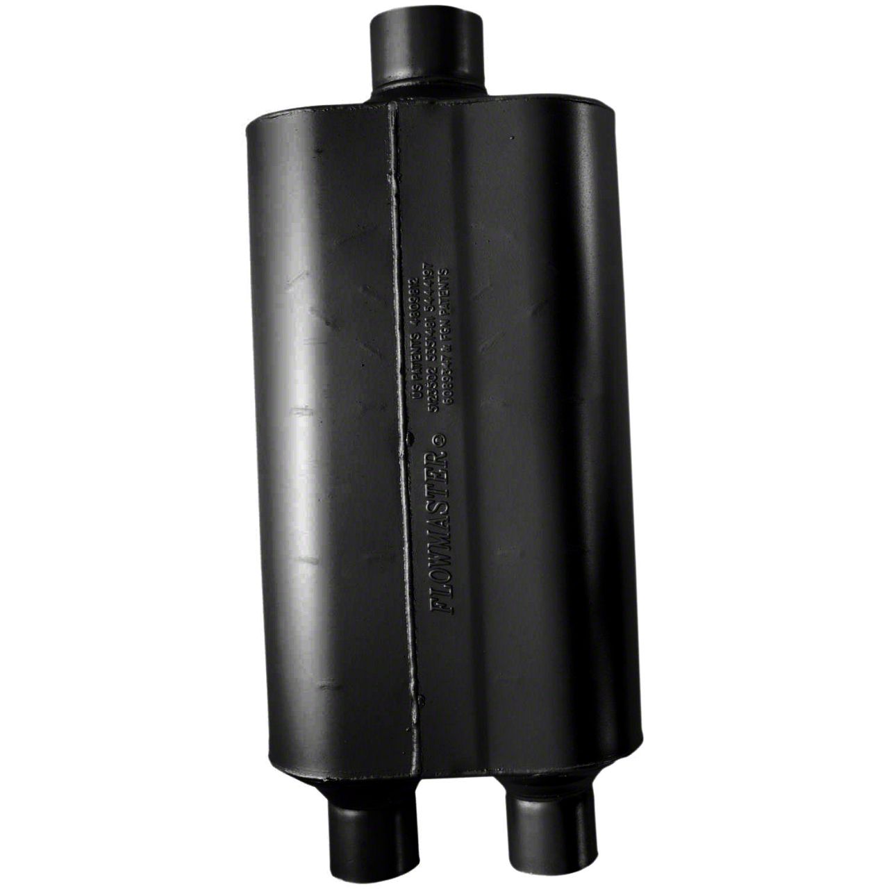 Flowmaster Titan Super 50 Series Center/Dual Oval Muffler; 2.25