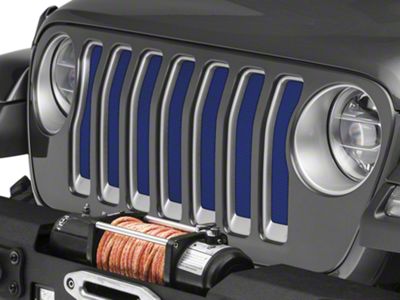 Under The Sun Inserts Grille Insert; Deep Water Blue Pearl (18-23 Jeep Wrangler JL w/o TrailCam; 24-25 Jeep Wrangler JL Sport)