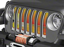 Under The Sun Inserts Grille Insert; Endless Summer Orange Mermaid (18-23 Jeep Wrangler JL w/o TrailCam; 24-25 Jeep Wrangler JL Sport)