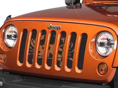Under The Sun Inserts Grille Insert; Maryland Crab Orange (07-18 Jeep Wrangler JK)