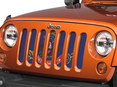 Under The Sun Inserts Grille Insert; North Dakota State Flag (07-18 Jeep Wrangler JK)