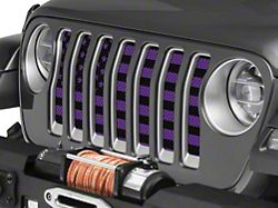 Under The Sun Inserts Grille Insert; Old Glory Purple (18-23 Jeep Wrangler JL w/o TrailCam; 24-25 Jeep Wrangler JL Sport)