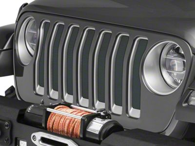 Under The Sun Inserts Grille Insert; Shale Green Metallic (18-23 Jeep Wrangler JL w/o TrailCam; 24-25 Jeep Wrangler JL Sport)