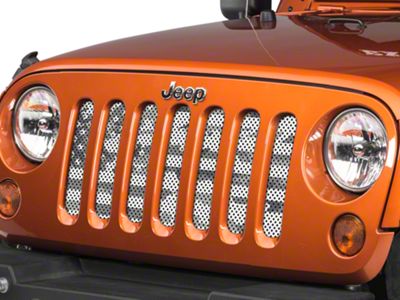 Under The Sun Inserts Grille Insert; Urban Camo Stars and Sripes (07-18 Jeep Wrangler JK)