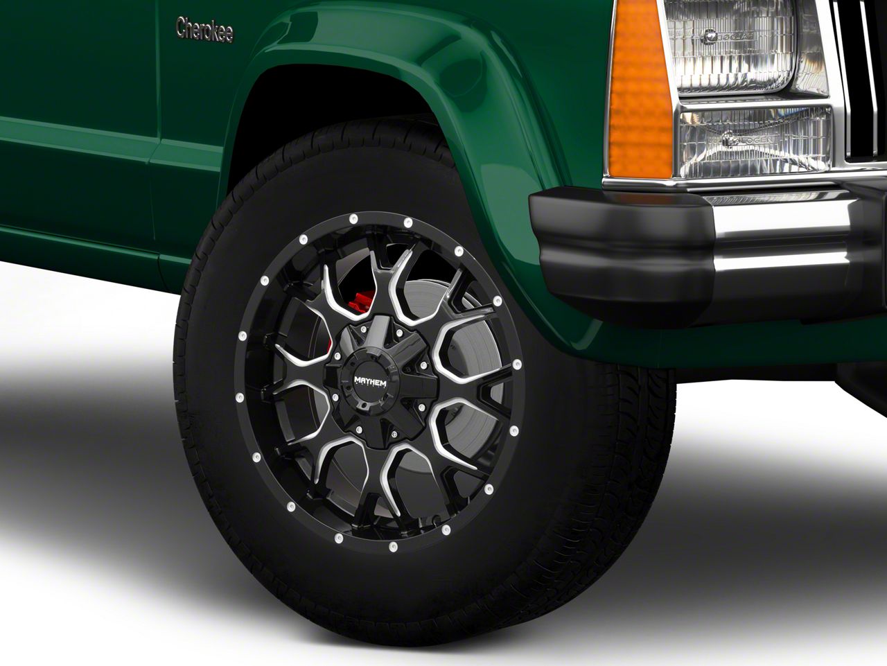 Mayhem Wheels Jeep Cherokee Warrior Gloss Black Milled Wheel; 17x7