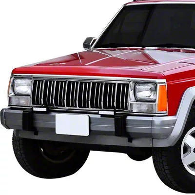 Jeep Cherokee OE Style Fence Mesh Upper Replacement Grille; Chrome