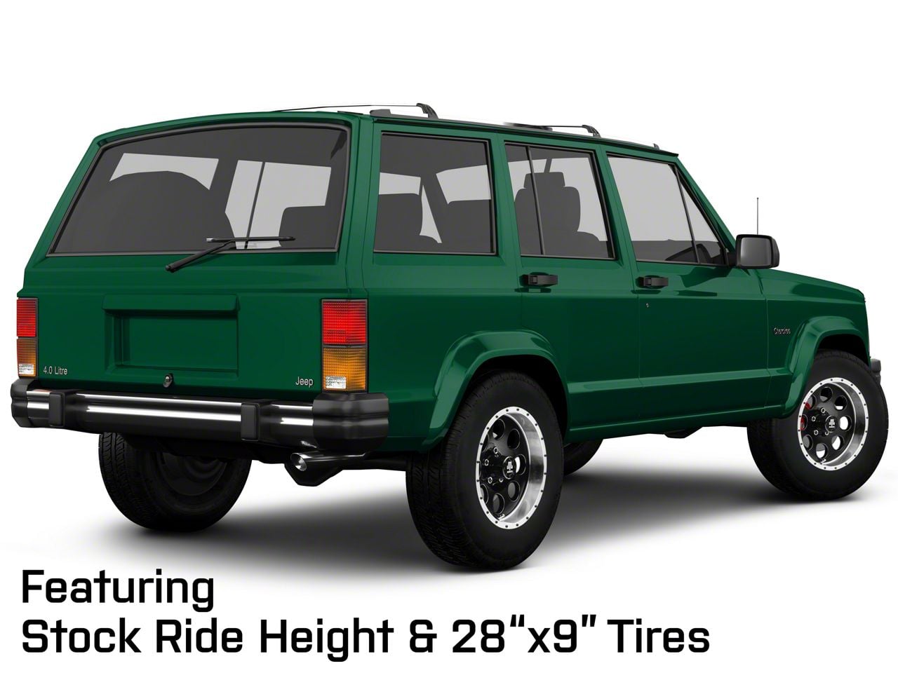 Mammoth Jeep Cherokee 8 Simulated Beadlock Style Black Wheel; 16x8