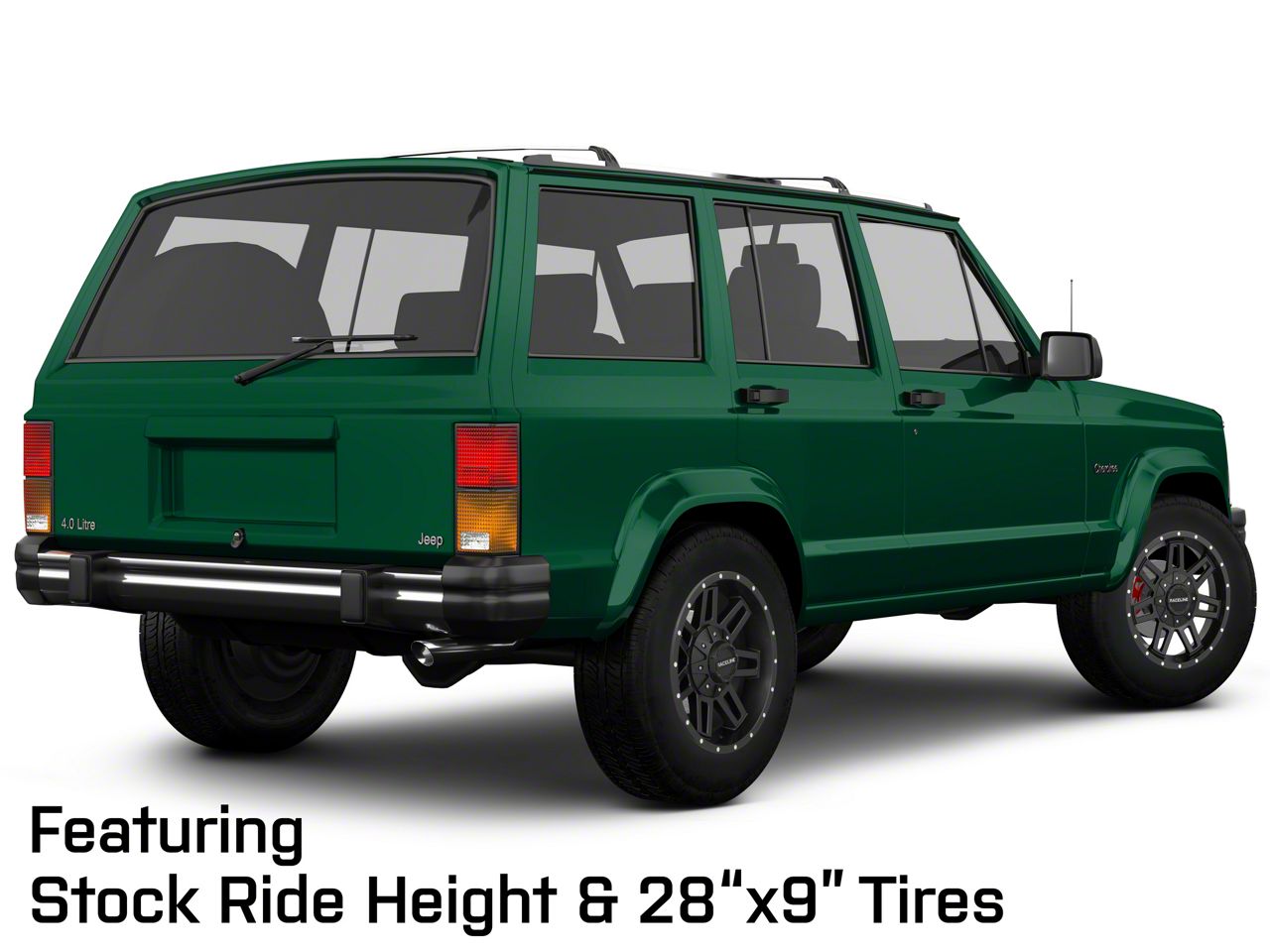 Raceline Jeep Cherokee Injector Black Wheel; 17x8.5; 18mm Offset