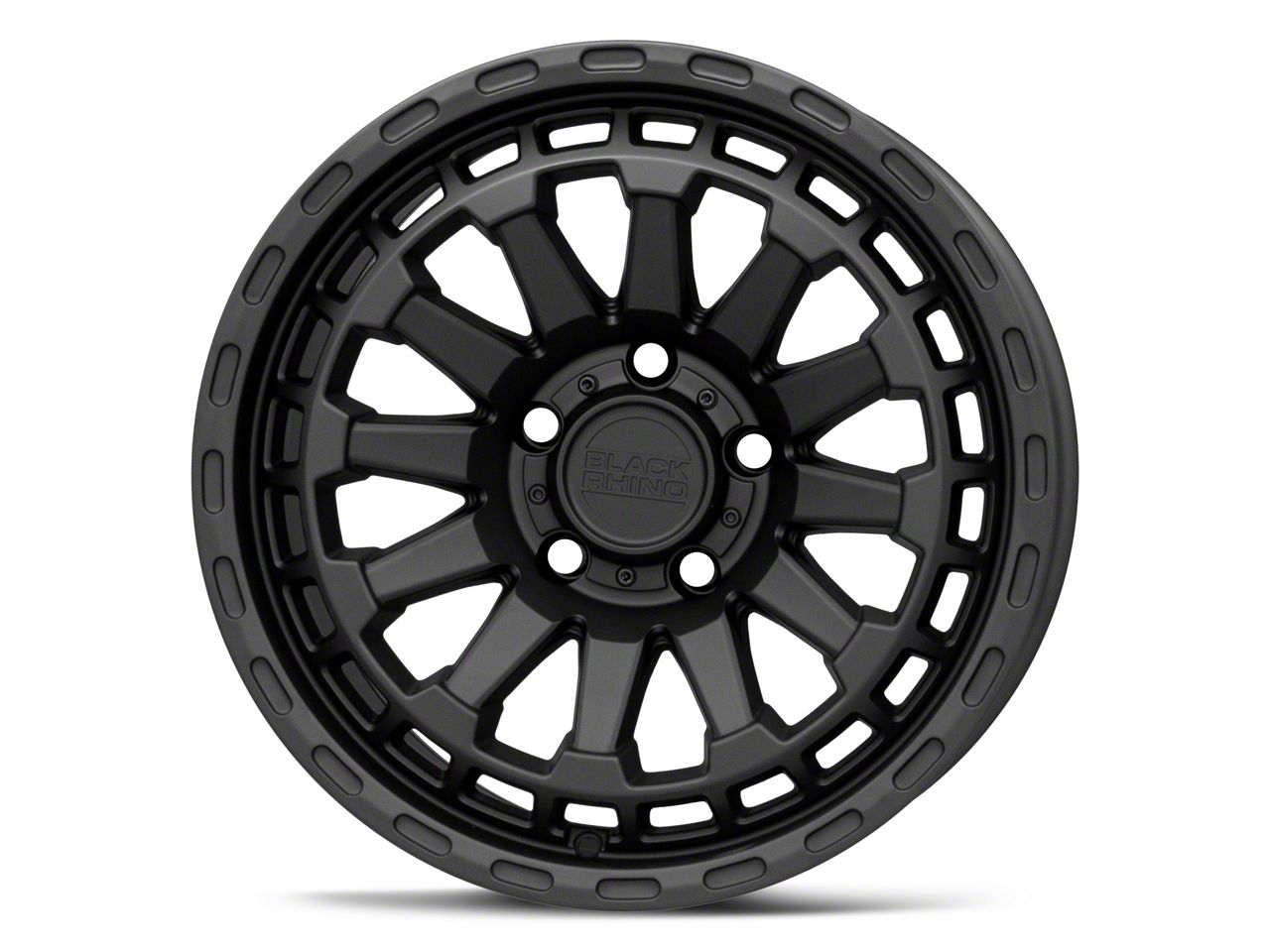 Black Rhino Jeep Cherokee Raid Matte Black Wheel; 17x8.5; -18mm