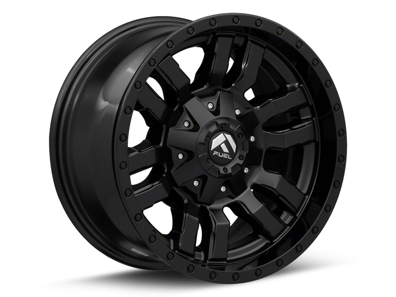 【新発売】 Fuel Wheel Black Matte and Gloss Sledge Cherokee Jeep Wheels サロペット・オーバーオール・オールインワン