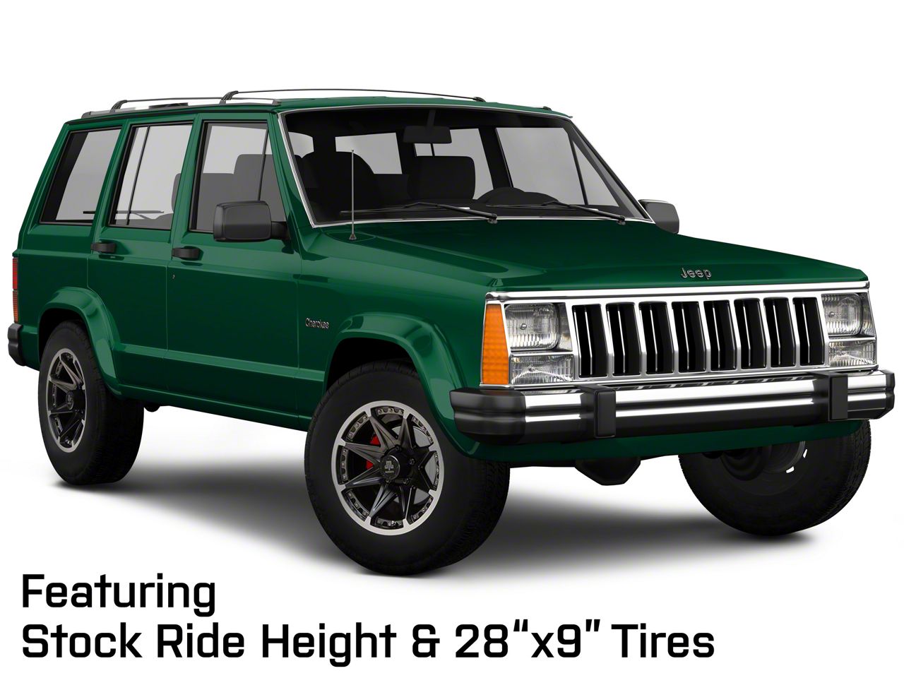 Mammoth Jeep Cherokee Type 88 Black Wheel; 16x8; 0mm Offset