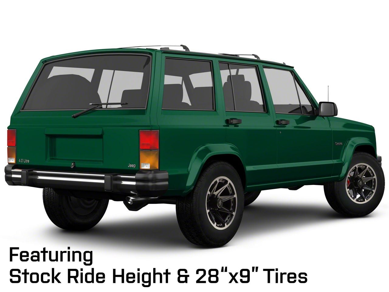 JEEP CHEROKEE 18✕8J (8-102) Mammoth Jeep Cherokee Type 88 Black Wheel; 16x8; 0mm Offset