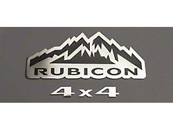Rubicon 4x4 Badges; Polished (07-18 Jeep Wrangler JK)