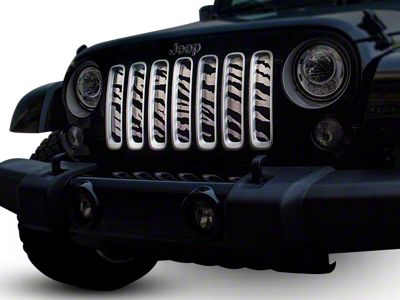 Safari Style Grille Insert; Brushed (07-18 Jeep Wrangler JK)