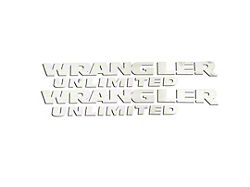 Wrangler Unlimited Badges; Brushed (07-18 Wrangler JK)