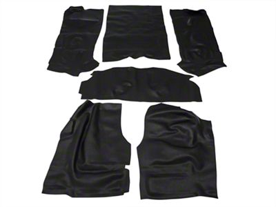 Complete Vinyl Flooring Kit; Black (04-06 Jeep Wrangler TJ Unlimited)