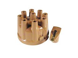 Accel Distributor Cap and Rotor Kit; Female Socket Style; Tan (77-81 5.0L Jeep CJ7)