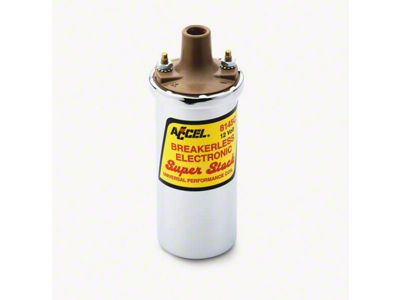 Accel SuperStock Breakerless Electronic Ignition Coil; Chrome (76-80 Jeep CJ7)