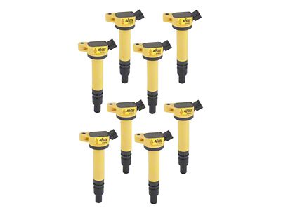 Accel SuperCoil Ignition Coils; Yellow; 8-Pack (10-12 4.6L, 5.7L Tundra)