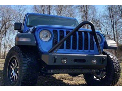 Expedition Series Front Bumper with Stinger; Texturized Black (20-25 Jeep Gladiator JT)