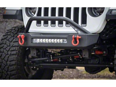 Pro Series Winch Front Bumper with Bull Bar and Fog Light Provisions; Texturized Black (20-25 Jeep Gladiator JT)