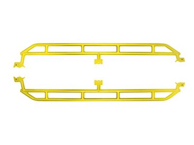 Rock Sliders; Neon Yellow (20-25 Jeep Gladiator JT)