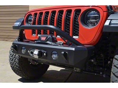 Expedition Series Front Bumper with Bull Bar; Texturized Black (18-25 Jeep Wrangler JL)