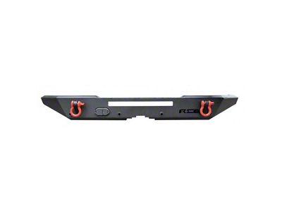 Halfback Rear Bumper with 20-Inch Light Bar and 7-Pin Factory Tow Plug Provisions; Texturized Black (18-25 Jeep Wrangler JL)