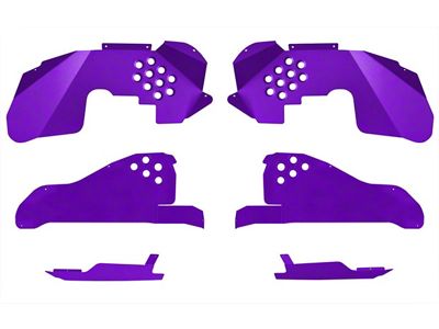 Front and Rear Inner Fender Kit with Inserts; Sinbad Purple (07-18 Jeep Wrangler JK)