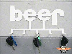 Keychain Holder; Cloud White (97-06 Jeep Wrangler TJ)