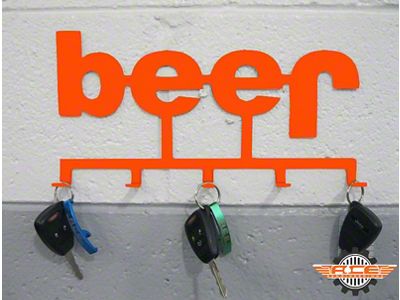 Keychain Holder; Fluorescent Orange (97-06 Jeep Wrangler TJ)