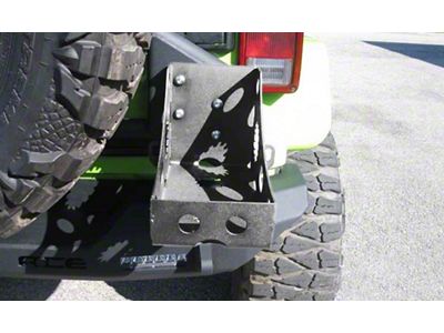 Pro Series Rear Bumper Jerry Can Holder Kit; Bare Metal (07-25 Jeep Wrangler JK & JL)