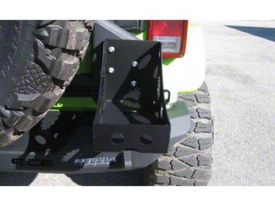 Pro Series Rear Bumper Jerry Can Holder Kit; Black (07-25 Jeep Wrangler JK & JL)
