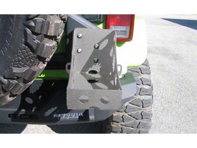 Pro Series Rear Bumper Jerry Can Holder Kit; Gray Hammertone (07-25 Jeep Wrangler JK & JL)