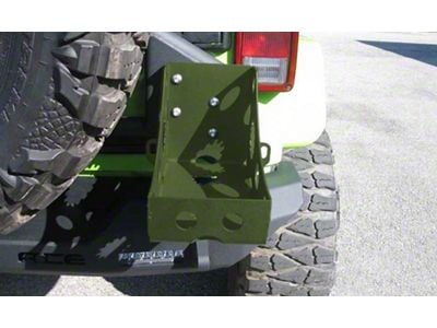 Pro Series Rear Bumper Jerry Can Holder Kit; Locas Green (07-25 Jeep Wrangler JK & JL)