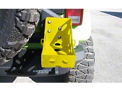 Pro Series Rear Bumper Jerry Can Holder Kit; Neon Yellow (07-25 Jeep Wrangler JK & JL)