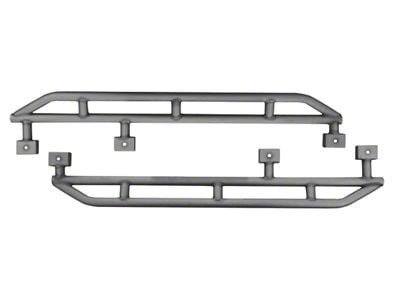 Rock Sliders; Bare Metal (07-18 Jeep Wrangler JK 4-Door)