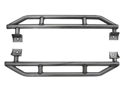 Rock Sliders; Bare Metal (07-18 Jeep Wrangler JK 2-Door)